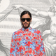 This is a photo of Jared Leto, not a shot from the superhero vampire movie.